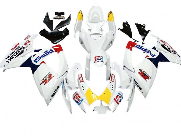 2006-2007 Suzuki GSXR 600 / GSXR 750 Motorcycle Fairings - White Red Yellow Motul UK Manufacturers