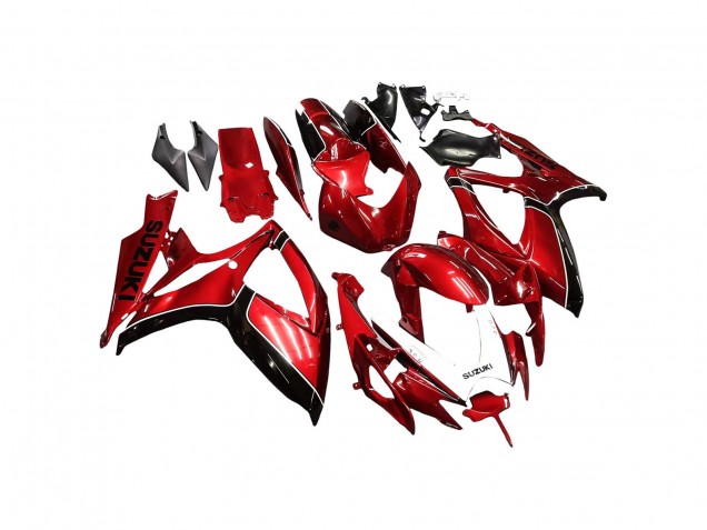 2006-2007 Suzuki GSXR 600 / GSXR 750 Motorcycle Fairings - Red Black UK Manufacturers