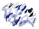 2006-2007 Suzuki GSXR 600 / GSXR 750 Motorcycle Fairings - White Blue Flame UK Manufacturers