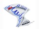 2006-2007 Suzuki GSXR 600 / GSXR 750 Motorcycle Fairings - White Blue Flame UK Manufacturers