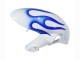 2006-2007 Suzuki GSXR 600 / GSXR 750 Motorcycle Fairings - White Blue Flame UK Manufacturers