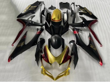 2006-2007 Suzuki GSXR 600 / GSXR 750 Motorcycle Fairings - Gold Matte Black Red UK Manufacturers