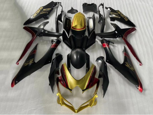 2006-2007 Suzuki GSXR 600 / GSXR 750 Motorcycle Fairings - Gold Matte Black Red UK Manufacturers