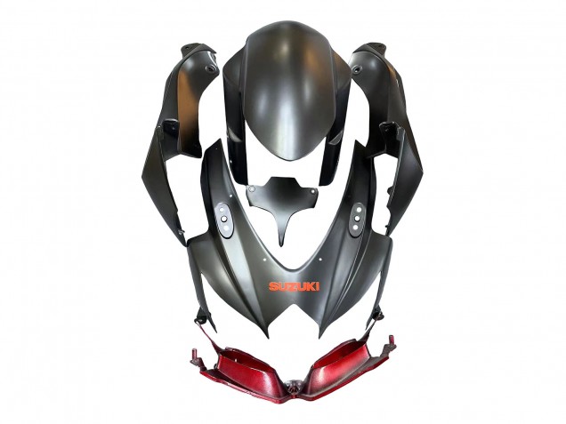 2008-2010 Suzuki GSXR 600 / GSXR 750 Motorcycle Fairings - Matte Black Red UK Manufacturers