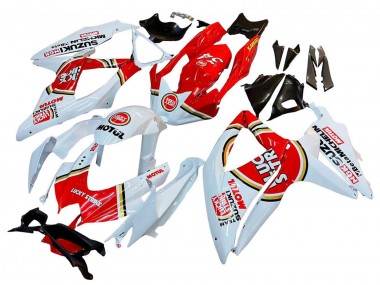 2008-2010 Suzuki GSXR 600 / GSXR 750 Motorcycle Fairings - White Red Motul Lucky Strike UK Manufacturers