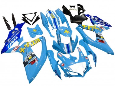 2008-2010 Suzuki GSXR 600 / GSXR 750 Motorcycle Fairings - Blue Yellow Rizla UK Manufacturers