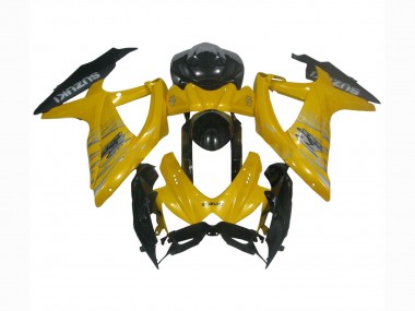 2008-2010 Suzuki GSXR 600 / GSXR 750 Motorcycle Fairings - Yellow Glossy Black UK Manufacturers