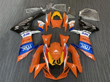 2008-2010 Suzuki GSXR 600 / GSXR 750 Motorcycle Fairings - Orange Blue White Black ITEC UK Manufacturers
