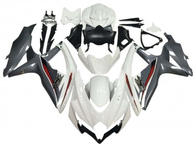 2008-2010 Suzuki GSXR 600 / GSXR 750 Motorcycle Fairings - White Grey Red UK Manufacturers