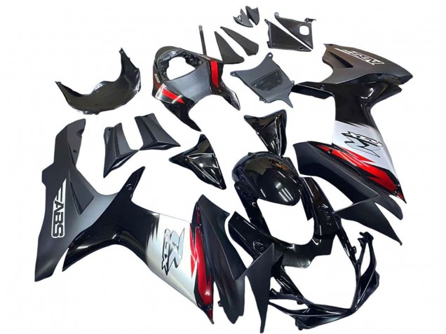 2011-2024 Suzuki GSXR 600 / GSXR 750 Motorcycle Fairings - Glossy Black Forged Carbon Fiber Silver Red UK Manufacturers