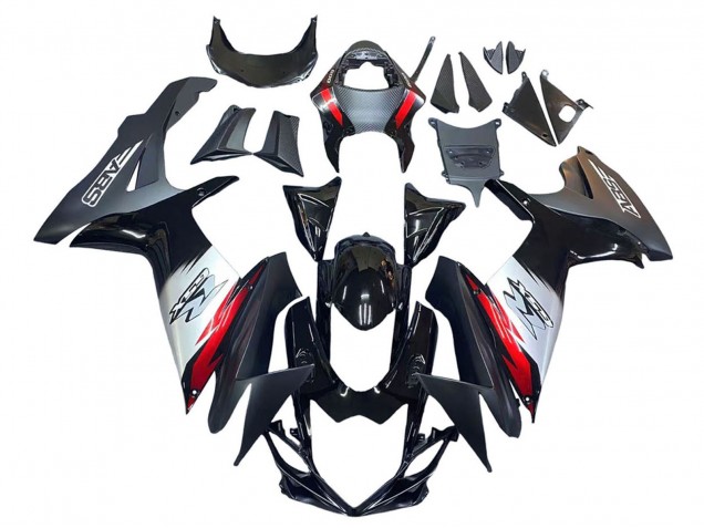 2011-2024 Suzuki GSXR 600 / GSXR 750 Motorcycle Fairings - Glossy Black Forged Carbon Fiber Silver Red UK Manufacturers