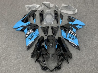 2011-2024 Suzuki GSXR 600 / GSXR 750 Motorcycle Fairings - Glossy Black Light Blue UK Manufacturers