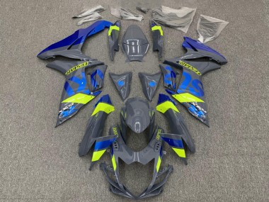 2011-2024 Suzuki GSXR 600 / GSXR 750 Motorcycle Fairings - Dark Nardo Grey Blue Fluorescent Yellow UK Manufacturers