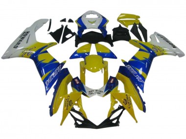 2011-2024 Suzuki GSXR 600 / GSXR 750 Motorcycle Fairings - White Yellow Blue Alstare Corona Extra UK Manufacturers
