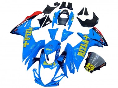 2011-2024 Suzuki GSXR 600 / GSXR 750 Motorcycle Fairings - Blue Gold Red Black Rizla UK Manufacturers