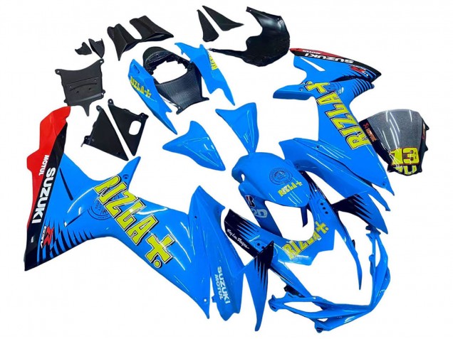 2011-2024 Suzuki GSXR 600 / GSXR 750 Motorcycle Fairings - Blue Gold Red Black Rizla UK Manufacturers