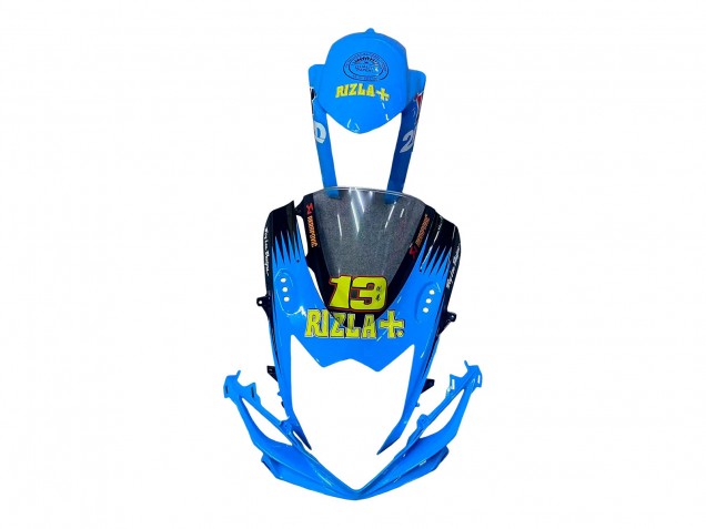 2011-2024 Suzuki GSXR 600 / GSXR 750 Motorcycle Fairings - Blue Gold Red Black Rizla UK Manufacturers
