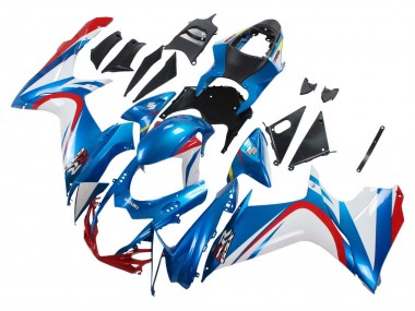 2011-2024 Suzuki GSXR 600 / GSXR 750 Motorcycle Fairings - Blue White Red UK Manufacturers
