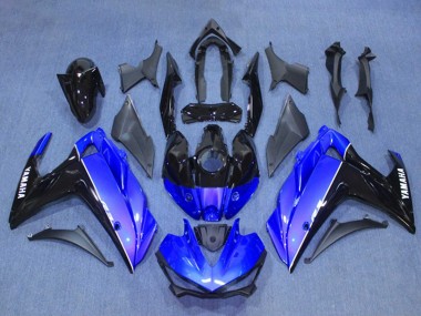 2015-2018 Yamaha YZF R3/R25 Motorcycle Fairing Kits - Blue Glossy Black UK Manufacturers