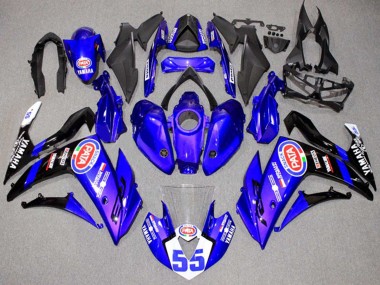 2015-2018 Yamaha YZF R3/R25 Motorcycle Fairings - Blue White Black ENEOS 55 UK Manufacturers