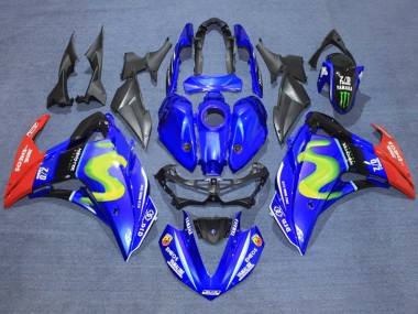 2015-2018 Yamaha YZF R3/R25 Motorcycle Fairings - Blue Glossy Black Red ENEOS Monster UK Manufacturers