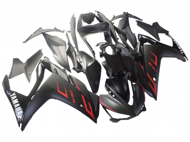 2015-2018 Yamaha YZF R3/R25 Motorcycle Fairings - Glossy Black Matte Black Red UK Manufacturers