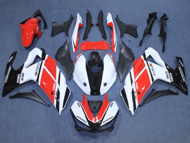2015-2018 Yamaha YZF R3/R25 Motorcycle Fairings - White Red Black Petronas Yamalube UK Manufacturers