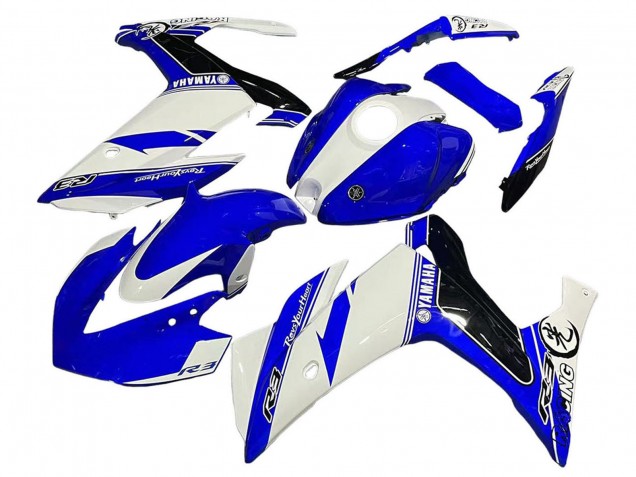 2015-2018 Yamaha YZF R3/R25 Motorcycle Fairings - White Blue Black Racing UK Manufacturers