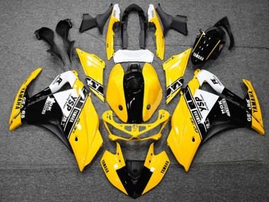 2015-2018 Yamaha YZF R3/R25 Motorcycle Fairings - Yellow White Black UK Manufacturers