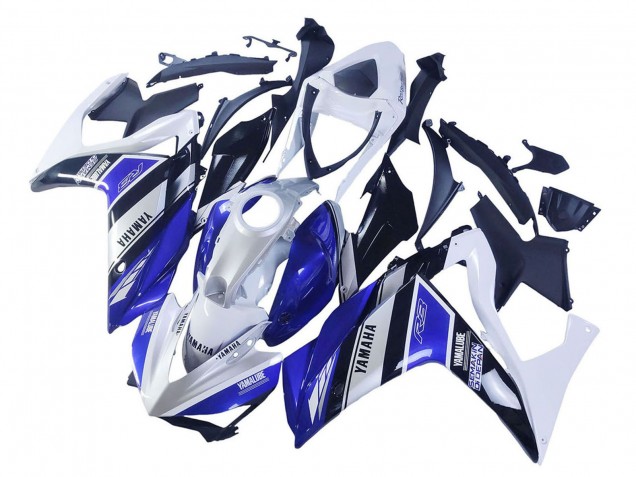 2015-2018 Yamaha YZF R3/R25 Motorcycle Fairings - White Blue Black Yamalube UK Manufacturers