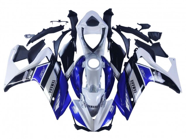 2015-2018 Yamaha YZF R3/R25 Motorcycle Fairings - White Blue Black Yamalube UK Manufacturers