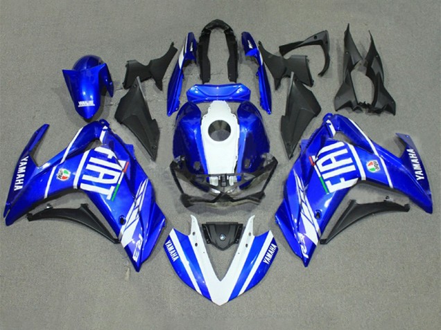 2015-2018 Yamaha YZF R3/R25 Motorcycle Fairings - Blue White Fiat UK Manufacturers