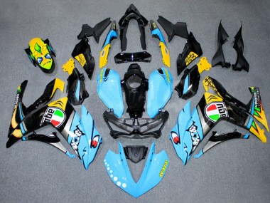 2015-2018 Yamaha YZF R3/R25 Motorcycle Fairings - Light Blue Yellow Silver Black UK Manufacturers