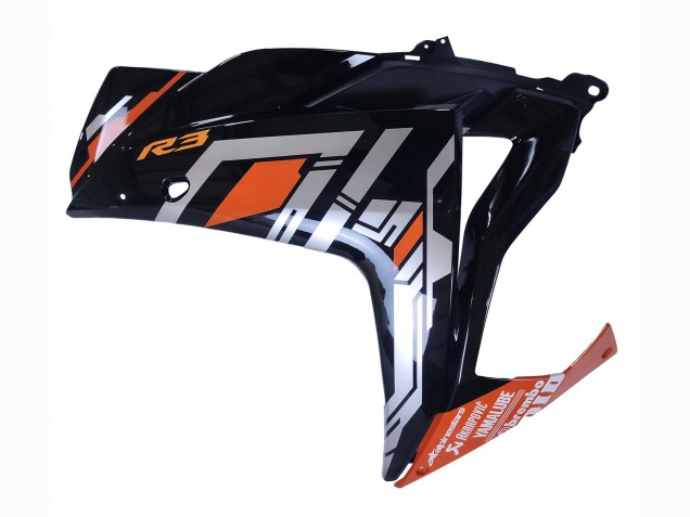 2015-2018 Yamaha YZF R3/R25 Motorcycle Fairings - Blue Orange Silver Yamalube UK Manufacturers