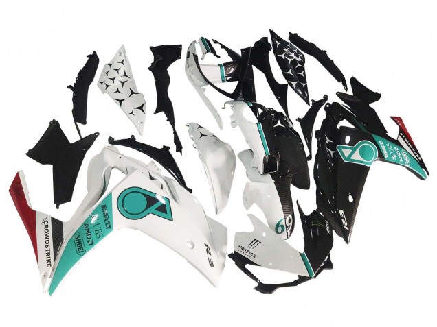 2015-2018 Yamaha YZF R3/R25 Motorcycle Fairings - White Green Glossy Black UK Manufacturers