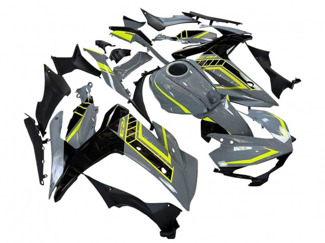 2015-2018 Yamaha YZF R3/R25 Motorcycle Fairings - Nardo Grey Neon Yellow Black UK Manufacturers
