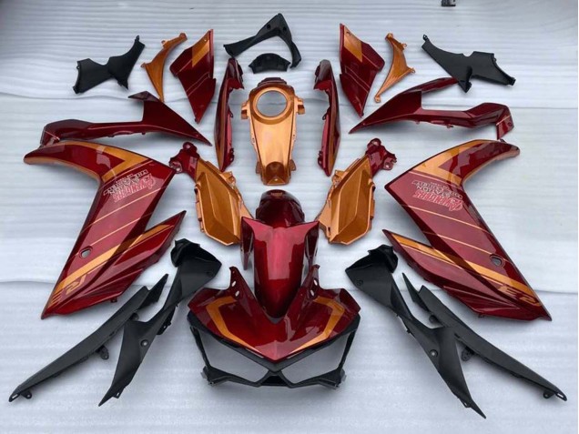 2015-2018 Yamaha YZF R3/R25 Motorcycle Fairings - Red Orange UK Manufacturers