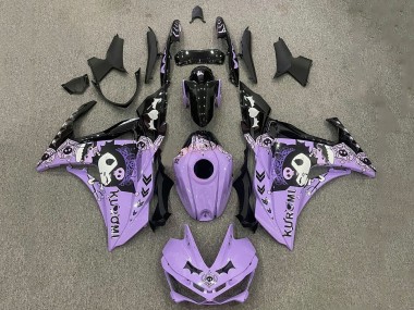 2015-2018 Yamaha YZF R3/R25 Motorcycle Fairings - Purple White Black UK Manufacturers