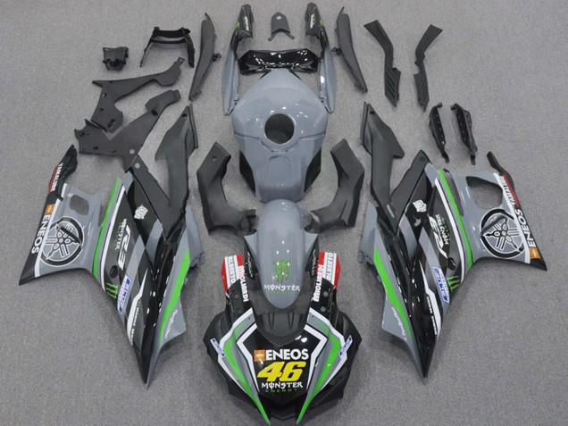 2015-2018 Yamaha YZF R3/R25 Motorcycle Fairings - Nardo Grey Green Black ENEOS Monster 46 UK Manufacturers