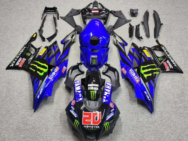 2019-2021 Yamaha YZF R3/R25 Motorcycle Fairings - Blue Glossy Black Green ENEOS Monster 20 UK Manufacturers