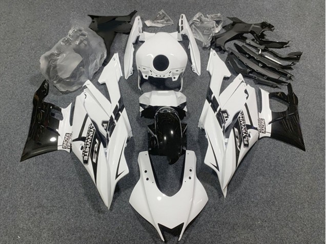 2019-2021 Yamaha YZF R3/R25 Motorcycle Fairings - White Glossy Black UK Manufacturers