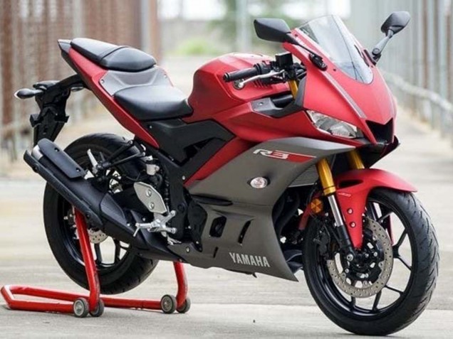 2019-2021 Yamaha YZF R3/R25 Motorcycle Fairings - Red Grey UK Manufacturers