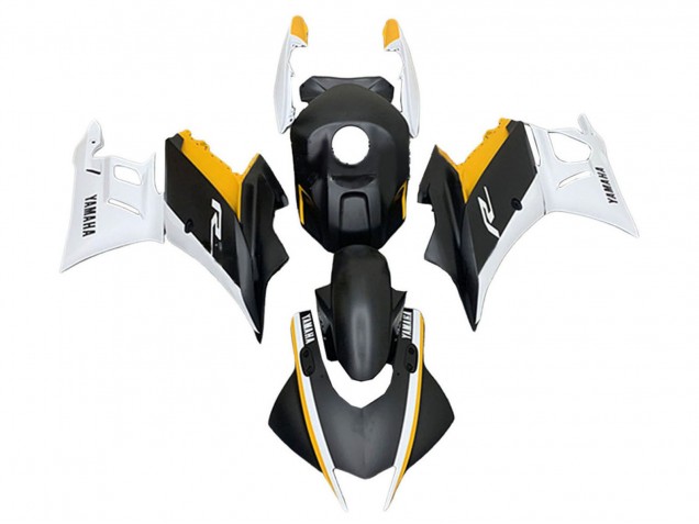 2019-2021 Yamaha YZF R3/R25 Motorcycle Fairings - White Yellow Matte Black UK Manufacturers