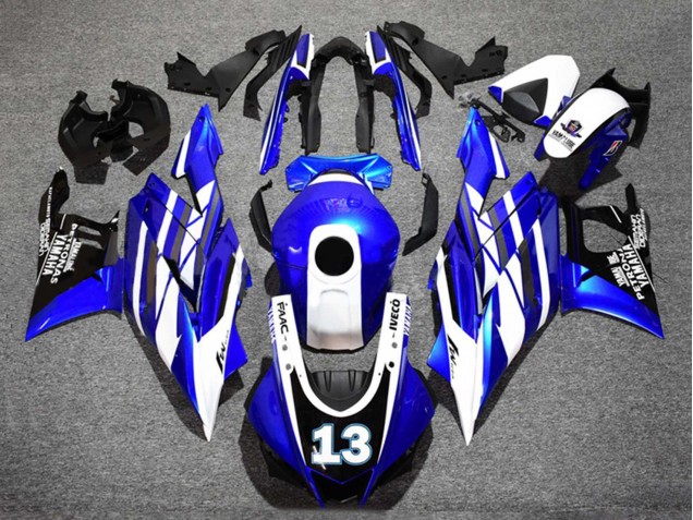 2019-2021 Yamaha YZF R3/R25 Motorcycle Fairings - Blue White Black Yamalube Petronas 13 UK Manufacturers