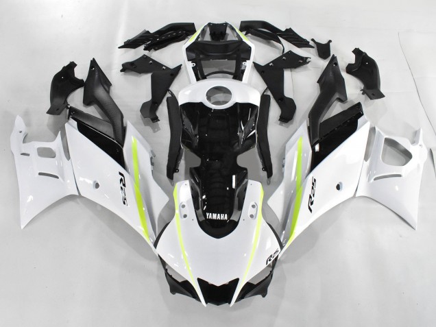 2019-2021 Yamaha YZF R3/R25 Motorcycle Fairings - White Green Black UK Manufacturers