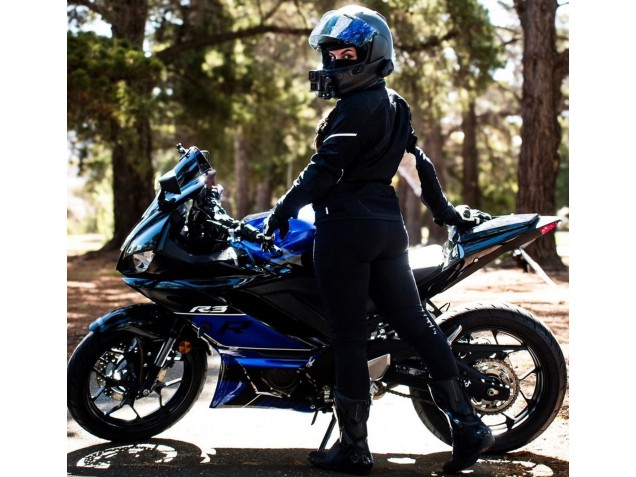 2022-2024 Yamaha YZF R3/R25 Motorcycle Fairings - Blue Glossy Black UK Manufacturers