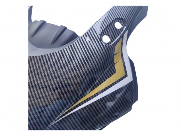 2022-2024 Yamaha YZF R3/R25 Motorcycle Fairings - Black Carbon Fiber Style Gold Red ABBOT UK Manufacturers
