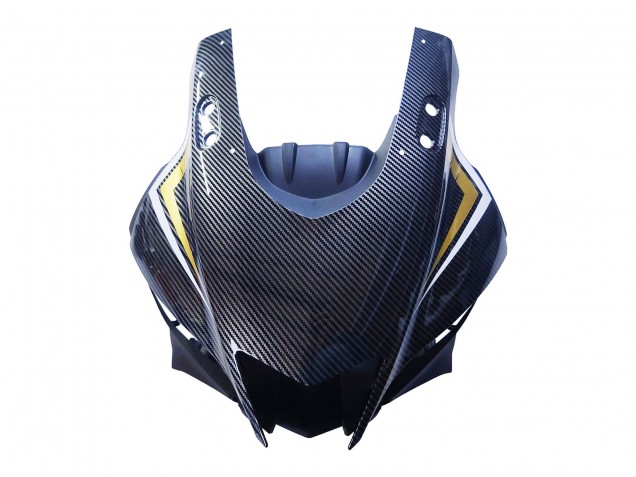 2022-2024 Yamaha YZF R3/R25 Motorcycle Fairings - Black Carbon Fiber Style Gold Red ABBOT UK Manufacturers