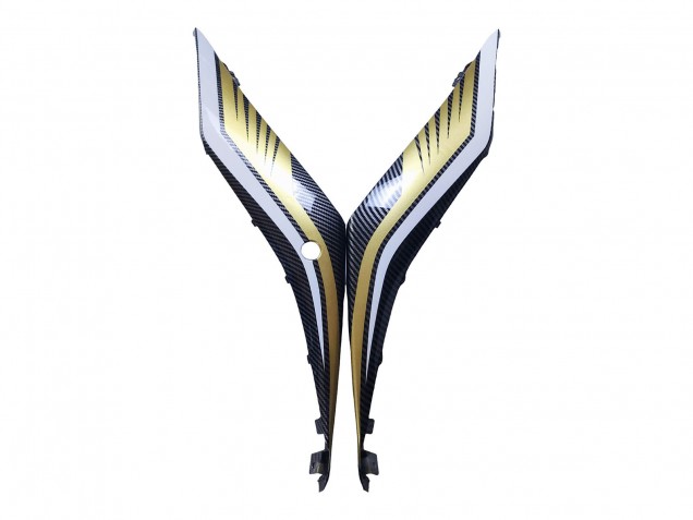 2022-2024 Yamaha YZF R3/R25 Motorcycle Fairings - Black Carbon Fiber Style Gold Red ABBOT UK Manufacturers