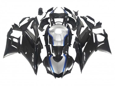 2022-2024 Yamaha YZF R3/R25 Motorcycle Fairings - Black Carbon Fiber Style Silver Blue UK Manufacturers